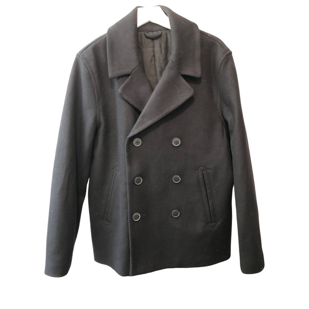 Old Navy Men's Black/Dark Charcoal Peacoat